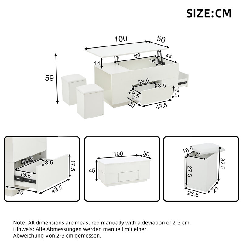 Lift Top Coffee Table with Storage