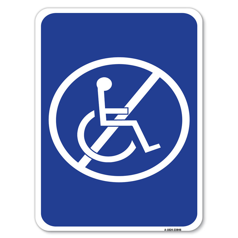 Aucun symbole de handicap / 23846, H 24 po x l 18 po x p 1 po