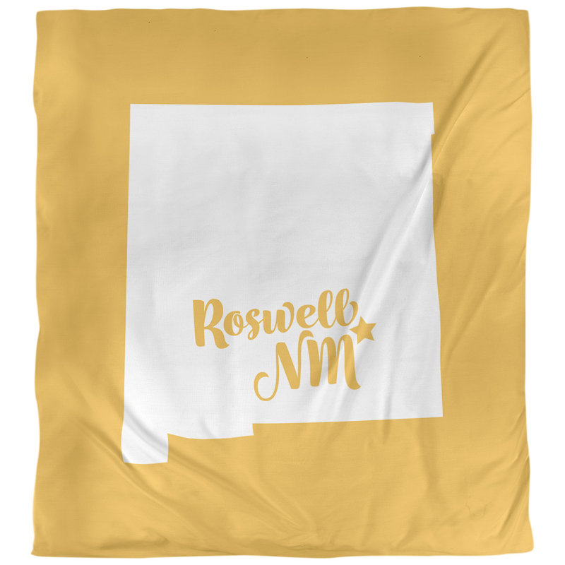 Housse de couette new mexico roswell, Jaune, Polyester brossé