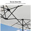 Parasol blanc pour terrasse avec double face recto-verso avec manivelle 12 nervures robustes robustes pour terrasse de plage-1746671136