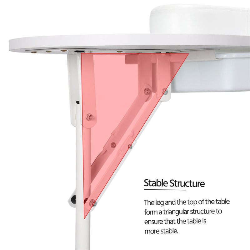 94cm Circular Folding Table, White