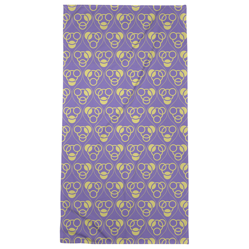 Jordao Bath Towel, Dark Purple/Yellow