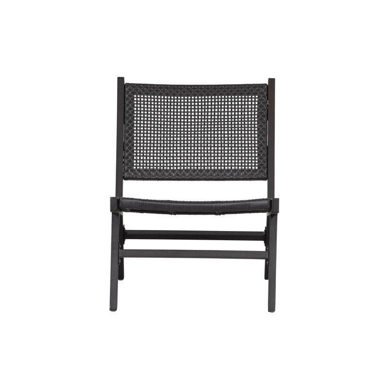 Arata Patio Dining Side Chair, Black