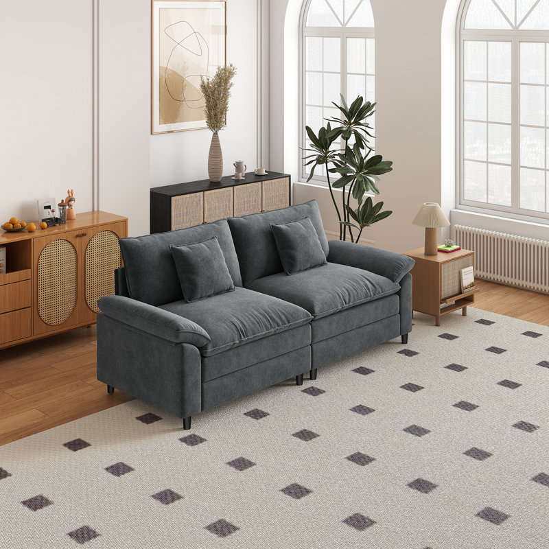 Chenier Double Sofa, Gray