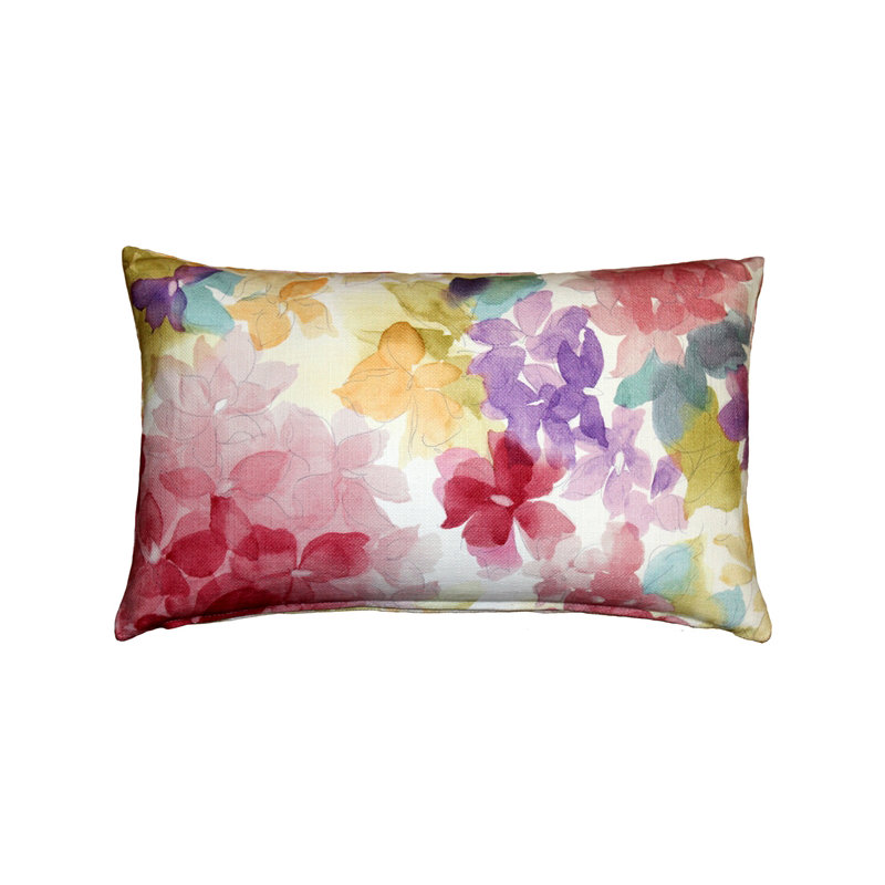 Coussin en coton May Flower, Rose