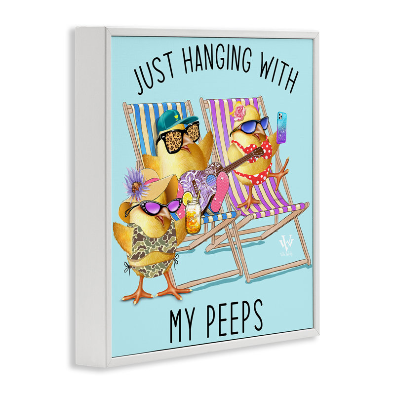 «Hanging With My Peeps», estampe numérique, conception de Jim Baldwin, H 17 po x l 17 po