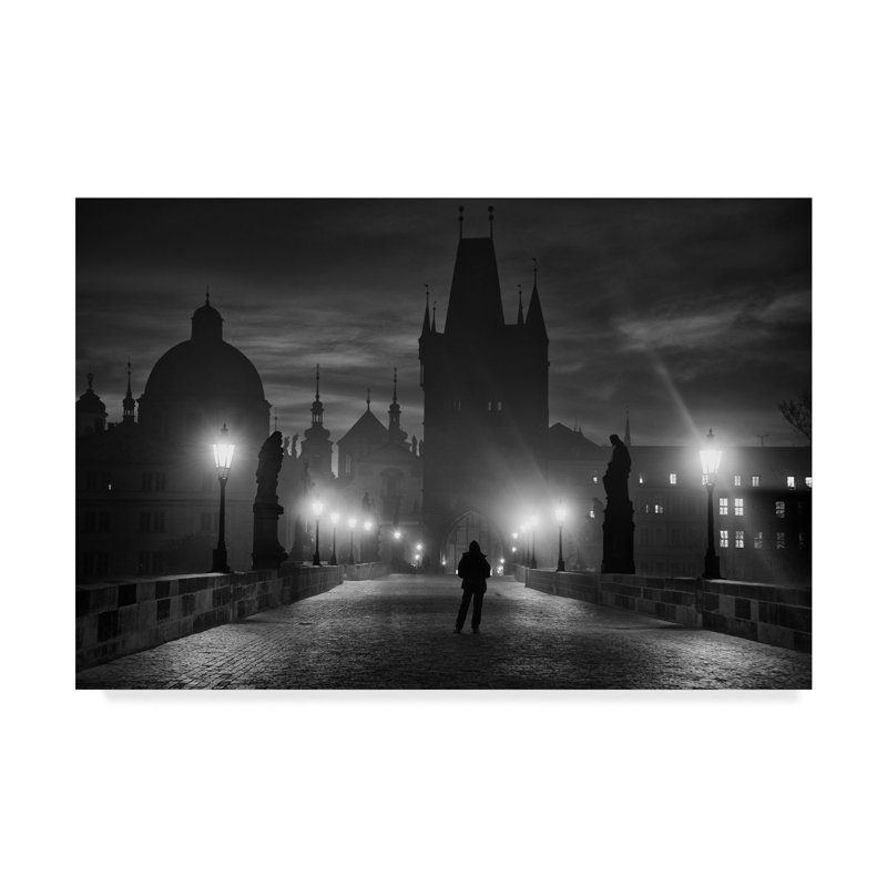 Bechard «Prague Black», reproduction de photo sur toile tendue, H 12 po x l 19 po x P 2 po