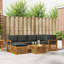  Ensemble de canapé 7 pièces en bois d'acacia massif naturel et anthracite