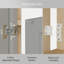 Armoire murale grise en bois massif, double porte 24 po avec charnières à fermeture en douceur et tablettes réglables (assemblage facile, l 24 po x P 12 po x H 30 po)