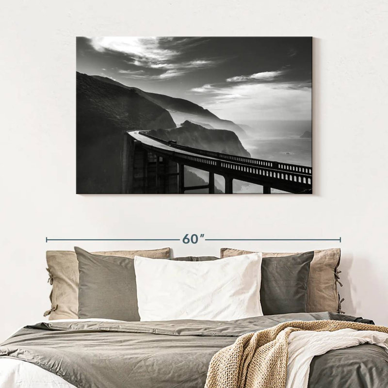 Kavia Monochrome Bixby Bridge, 32" H x 48" W