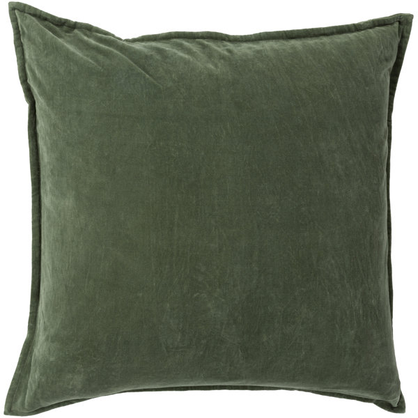 Edgar Square 100% Cotton Pillow Cover Color: Navy, Fill Material: Polyester/Polyfill, Size: 18'' x 18