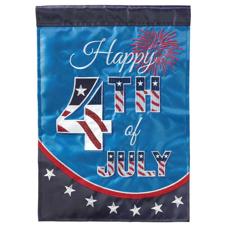 Appolonia Double Sided 18'' H x 13'' W Nylon Independence Day Garden Flag