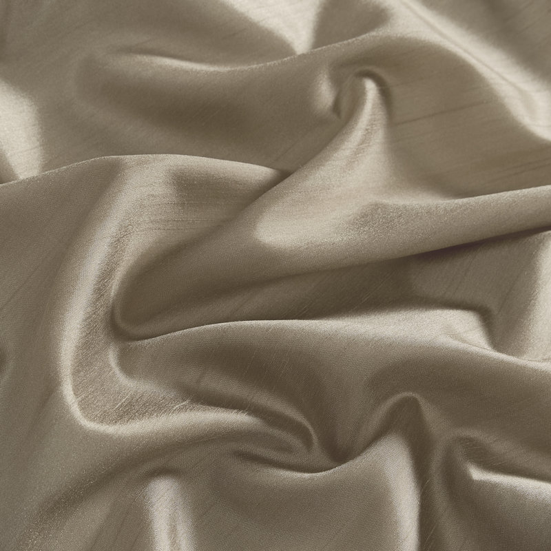 Panneau de rideau semi-transparent avec passe-tringle Mullan, Taupe