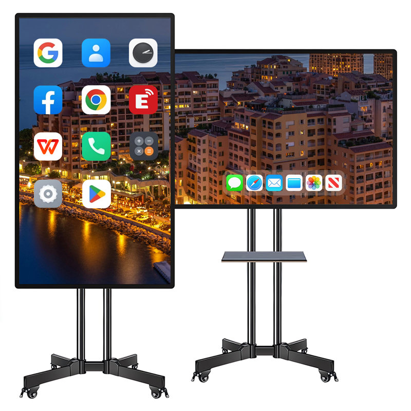 JYXCN Smart Board 49 "à écran tactile 4K, tableau blanc numérique, calendrier électronique et affichage de la publicité, tableau double système intelligent pour les présentations en classe et en entreprise