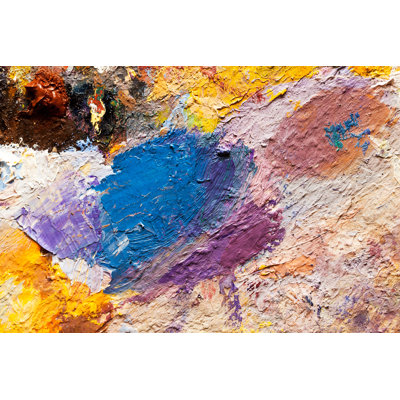 Abstract Oil Paint Texture On Canvas, Background by YakubovAlim - Wrapped Canvas Painting
