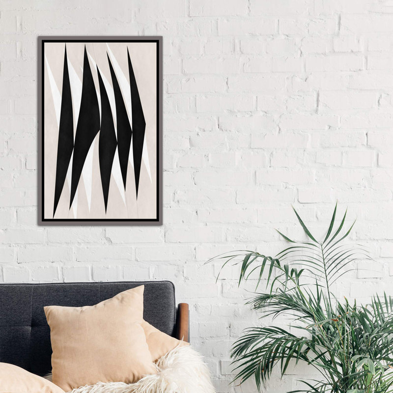 « zèbre print tribal paint »-impression sur image, Toile encadrée de bois rustique foncé, H 26 po x l 18 po x 1,5 po