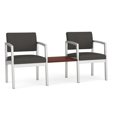 Structure tandem 2 places avec table centrale en acier Lenox