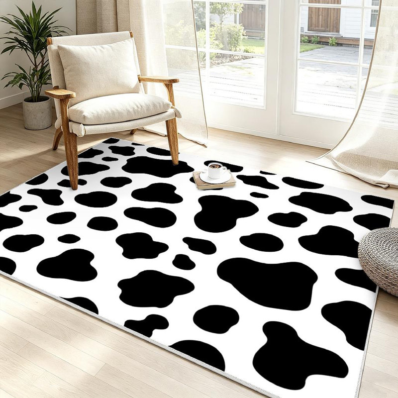 Tapis noir lavable à la machine, Rectangle 39" x 63"