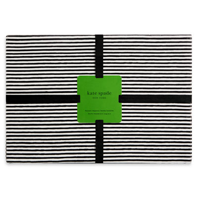 KATE SPADE NEW YORK Hand Painted Shirting Stripe 4-Pack Placemat Set 13”x19”