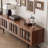 French retro design solid wood TV cabinet