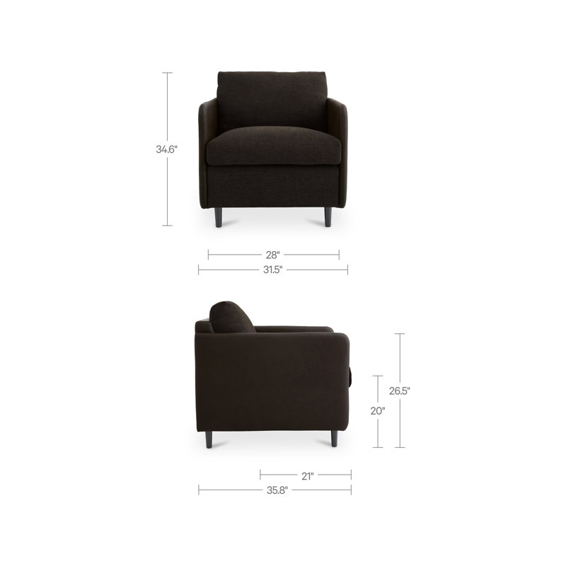 Teller Accent Chair Brown, Black