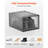 Shoe Storage Boxes 9 Pack Stackable Shoe Boxes US Size 13 Transparent Black