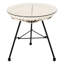 Élégante table d'appoint en verre trempé blanc durable, l 18,2 po x P 18,17 po, assemblage requis