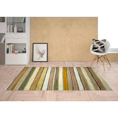 Ransdell Striped Hand Woven 80cm X 130cm Area Rug