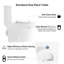 Toilette en céramique 1,1 / 1,6, hauteur confortable, blanc, siège à fermeture en douceur, et une chasse d'eau de 15,55 po de hauteur,