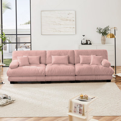 Canapé modulaire confortable pour divers espaces avec revêtement doux