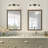 3-Light 21 In. Matte Black Vanity Light With Hammered Clear Glass Shades-300718101-276053946