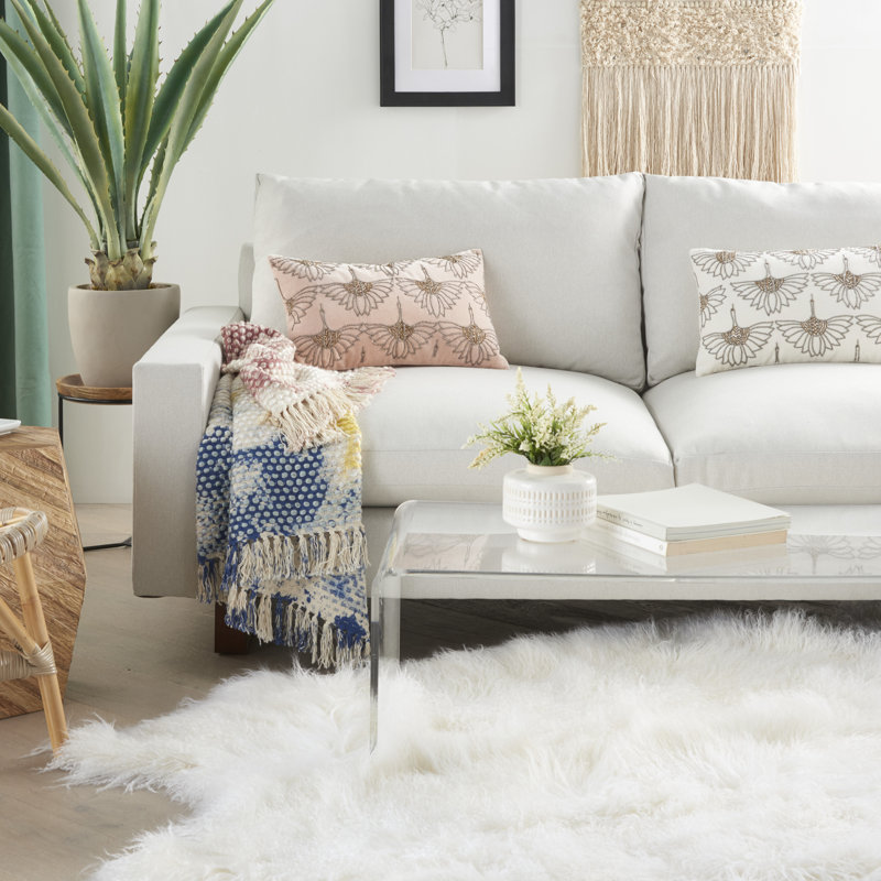 Sequined Throw Pillow, Blush