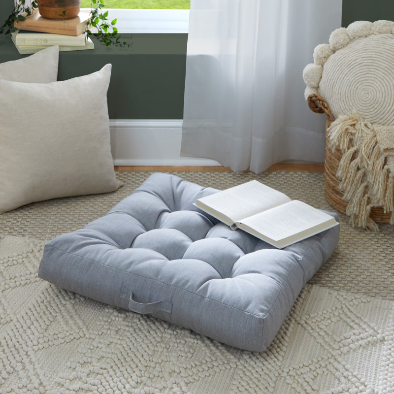 Sunbrella® Indoor/Outdoor Floor Pillow, Granite, 24" H x 24"W