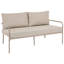 Garden Lounge Set with Table 4 Seater NESSO Metal Light Beige