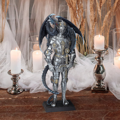 Sir Lancelot and the Gothic Dragon Statue