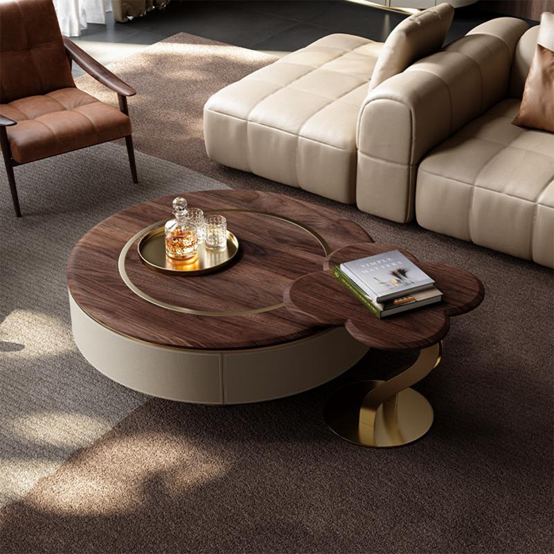 Light luxury creative round coffee table