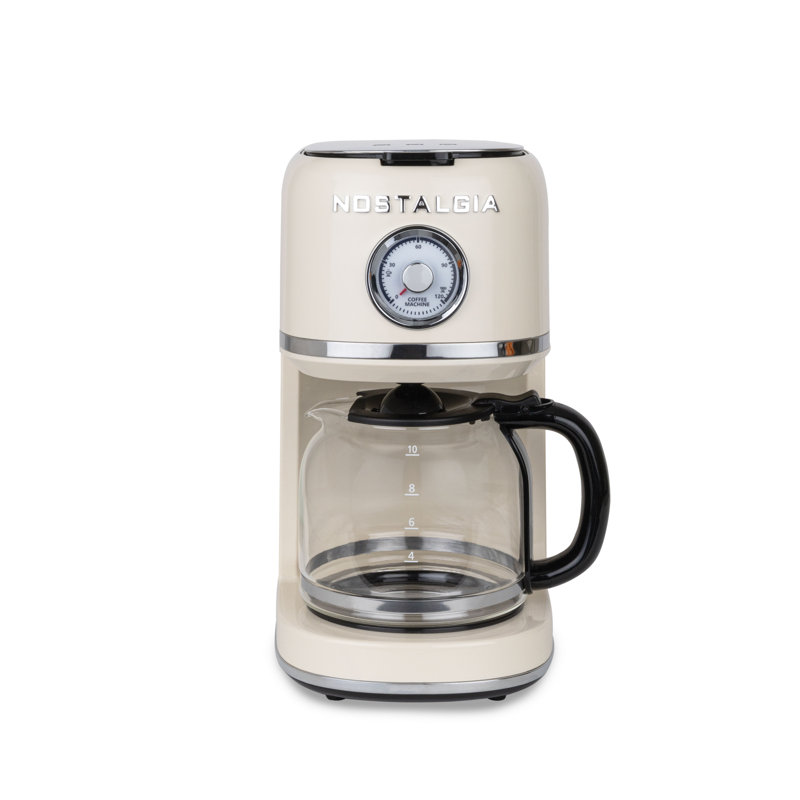 Cafetière classique rétro 10 tasses Nostalgia, crème, Crème
