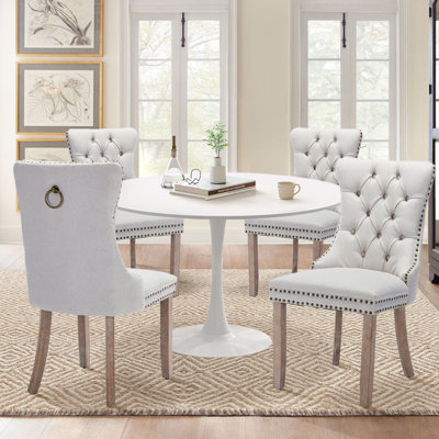 Ensemble de table de salle à manger rond avec 4 chaises