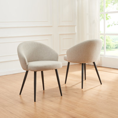 Yandier 19.1" Wide Fabric Dining Chairs (Set of 2) -  Upholstered Seats, Modern Comfort​
