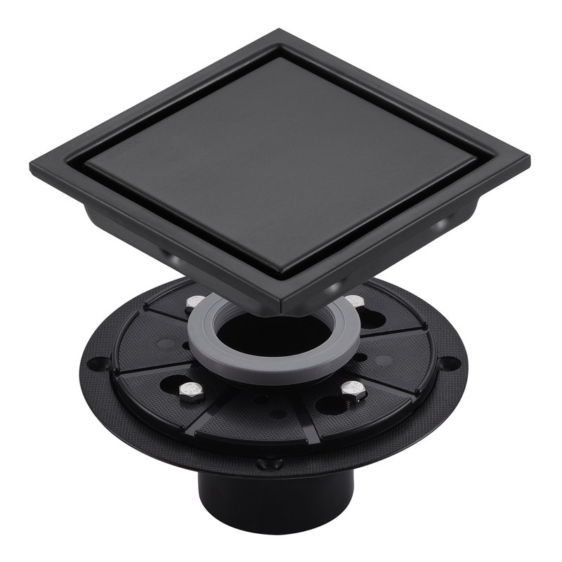 Tile-In Shower Drain, Black