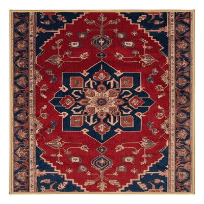 Machine Washable Persian Brown Area Rug