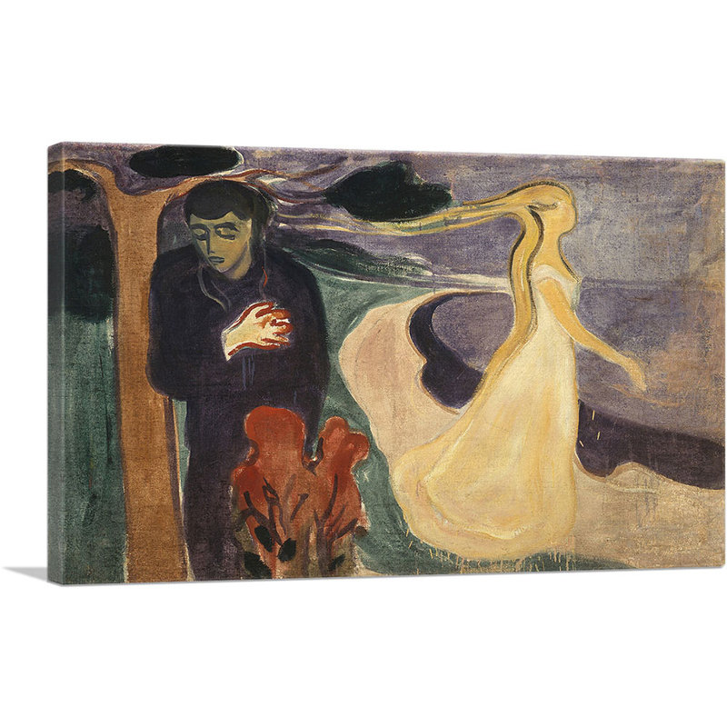 "Séparation" par Edvard Munch, reproduction d'art sur toile tendue, H 12 po x l 18 po x P 0,75 po