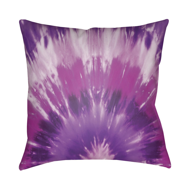 Textures Square Indoor/Outdoor Throw Pillow, 18" H x 18" W x 4" D, Magenta