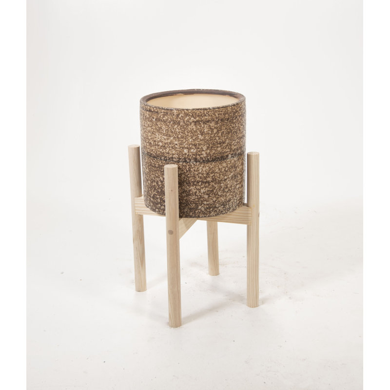 Pot de fleurs en céramique Kulik, Naturel