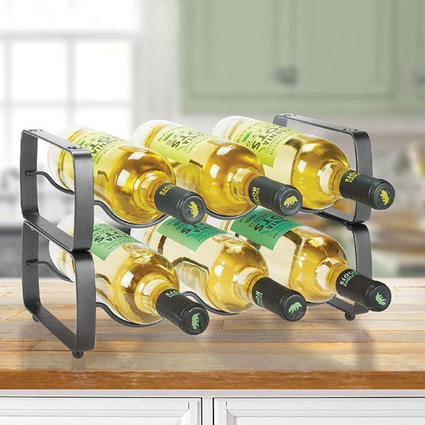 Rack, Metal Winston Porter Salene Bottle Tabletop Wine Bottle