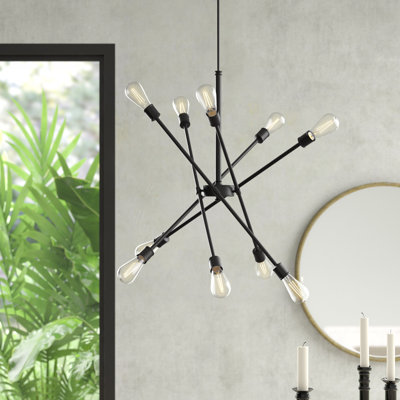 Erick 10-Light Dimmable Modern Linear Chandelier