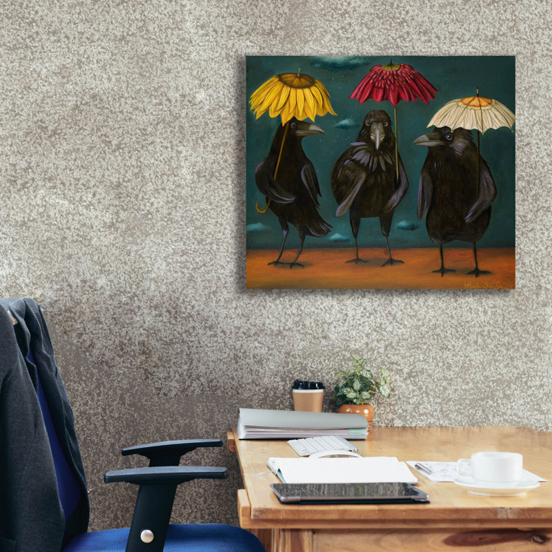 " Ravens Rain " by Leah Saulnier, 26" H x 30" W x 1.5" D