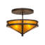 Plafonnier semi-encastré 2 lumières unique Yearby-30775190-30775192