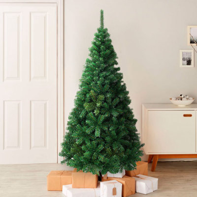 Arbre de Noël vert en PVC avec support en métal