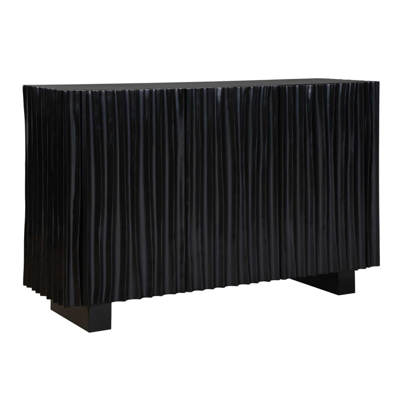 Uttermost Mercado Black 3 Door Cabinet